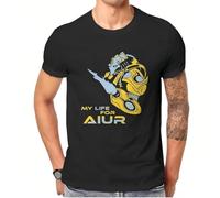 HXRUIAV Starcraft Game My Life for Aiur T Shirt Vintage Grunge Loose Crewneck Streetwear