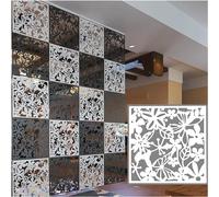 HXRW Divisorio per Ambienti sospeso, Pannelli per Soggiorno Resistenti al Colore, Schermo Decorativo per divisori per uffici e ristoranti (Colore: Nero, Dimensioni: 12 Pezzi)