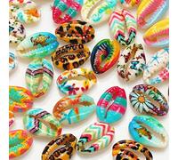HXSCOO 10 pz/Lotto Multicolore 10-20mm Guscio Naturale Dipinto Branelli Allentati del Distanziatore for Monili Che Fanno Fai da Te Accessori Braccialetto della Collana (Color : B04999, Size : 20pcs)