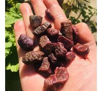 HXSCOO 100g Vero corindone Rosso Rubino Naturale Gemme ruvide Campione Pietre curative minerali Cristalli di Quarzo Naturale