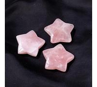 HXSCOO 1PC Gemma di Quarzo Rosa Naturale Quarzo Rosa Stella e Luna Ornamento Artigianato di Cristallo Decorazioni da tavola Regalo di Pietra curativa (Color : Star, Size : 1pc)
