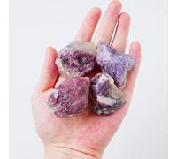 HXSCOO 1pc Naturale tormalina Rosa Grezzo Grezzo Cristallo di Quarzo Roccia guarigione Minerale Unicorno Pietra Pegmatite lepidolite Pietra preziosa