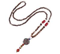 HXSCOO Amplificatore Pendente con Perline in Legno Mala Buddista Lungo Nepal Vintage; Collana Etnica Boemia Boho Buddha Fortunato Gioielli for Donna Uomo (Color : Style13)
