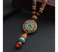 HXSCOO Amplificatore Pendente con Perline in Legno Mala Buddista Lungo Nepal Vintage; Collana Etnica Boemia Boho Buddha Fortunato Gioielli for Donna Uomo (Color : Style9)