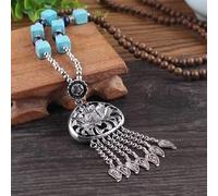 HXSCOO Amplificatore Pendente con Perline in Legno Mala Buddista Lungo Nepal Vintage; Collana Etnica Boemia Boho Buddha Fortunato Gioielli for Donna Uomo (Color : Style3)