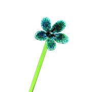 HXSCOO Ornamenti Artigianali di Fiori in Vetro di Murano Colorati Fatti a Mano Matrimonio San Valentino Bomboniere Regali Casa Tavolo Vaso Decor Accessori (Color : Green, Size : About 15cm-17cm)