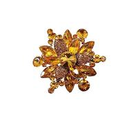 HXSCOO Spilla di Fiori di Cristallo di Lusso Spille Vintage a Forma di Fiocco di Neve for Gioielli da Donna, Regalo Raffinato (Color : Gold)