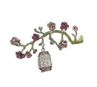 HXSCOO Spille a Spillo Barocco da Palazzo d'Epoca Spille a Testa di Leopardo di personalità Spille Arpa letteraria Accessori for Gioielli in Fiore di Prugna (Color : C3)