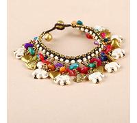 HXSCOO Stile Etnico Boemo Retro Turchese Elefante Bracciale da Donna Corda di Cera Tessuto a Mano Stile da Spiaggia Gioielli creativi da Donna (Color : 2)