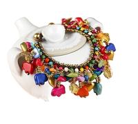HXSCOO Stile Etnico Boemo Retro Turchese Elefante Bracciale da Donna Corda di Cera Tessuto a Mano Stile da Spiaggia Gioielli creativi da Donna (Color : 4)