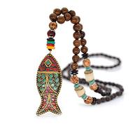 HXSCOO Stile Etnico Bohémien Autunno Inverno Maglione Catena Accessori Donna Uomo Retro Collana con Perline Lunghe Decorate da Appendere (Color : 5)