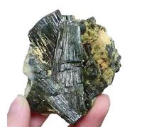 HXSCOO Tormalina Verde Pietra Naturale Epidoto Campione Minerale Pietra Reiki Pietra preziosa Energia Decorativa Pietra Spirituale Naturale(20-50g)