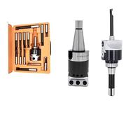 HXSMOZ 1 pz F1 2/3/4 Pollici 50/75/100 mm F1 Tipo Testa di alesatura 12/18/25 mm tornio Barra di alesatura Supporto di fresatura for fresatrici Utensili + Chiave Esagonale(R8(M12) Only Holder)