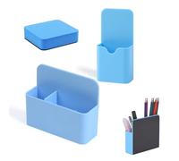 HXSYKJDM 2 pezzi magnetici portapenne, portapenne, magnetico, 2 dimensioni, scatola magnetica con lavagna bianca, spugna magnetica, per ufficio, scuola, frigorifero