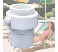 Hxszk Stabilizzatore per ombrellone da piscina per maniche Baja a filettatura singola, inserto anti-rotazione, adattatore per fissare pali da 3,4 cm e 3,8 cm, bianco (confezione da 1)