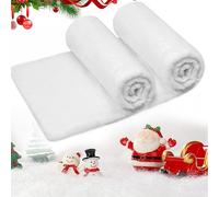 HXUING 2 Rotolo di Neve Artificiale 150 * 40 cm, Neve Finta Natalizia Tappeto di Neve Finta Coperta di Neve Natale, Adatto per Decorazione Invernale di Un Villaggio Natalizio