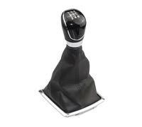 HXVGEGKPYK Pomello Cambio Pomello Del Cambio A 5/6 Velocità Per Focus 2 MK2 2005-2008 Small Frame, Cuffia In Pelle Per Cambio Manuale Tappo Copri Pomello(Black 5 Speed)