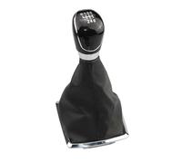 HXVGEGKPYK Pomello Cambio Pomello Del Cambio A 5/6 Velocità Per Focus 2 MK2 2005-2008 Small Frame, Cuffia In Pelle Per Cambio Manuale Tappo Copri Pomello(Black 6 Speed)