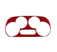 HXVGEGKPYK Rifiniture Interne per Auto per Fiat 500 2008-2024 Cornice di Controllo del Condizionatore Modanature Interne per Auto(Manual Climate Red)