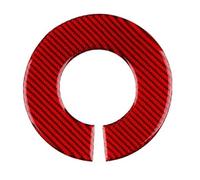 HXVGEGKPYK Rifiniture Interne per Auto per Fiat 500 2008-2024 Cornice di Controllo del Condizionatore Modanature Interne per Auto(Steering Ring Red)