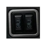 HXVGEGKPYK Rifiniture Interne per Auto per Outlander 2013-2015 in Acciaio Inossidabile Auto 4WD Pulsante Copertura Riscaldabile Sedili Decorazione Accessori Auto(Silver 2pc)