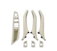 HXVGEGKPYK Rifiniture Interne per Auto per Serie 5 F10 F11 F18 520 523 525 528 530 535 LHD 7 Pezzi Pannello Bracciolo Porta Interno Maniglia di Trazione Rivestimento Esterno Pelle(Model A Oyster Set)