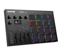 HXW EMP16 MIDI Pad Controller Beat Maker Macchina con Bluetooth, 16 RGB Velocity Sensitive Beat Pad, 16 Livelli, Pieno/Mezzo Livello, Display OLED, MIDI In/Out