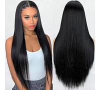 Hxxcoup #1b Colore Nero Naturale 13x6 Pizzo Frontale Parrucca Dei Capelli Umani 100% Non Trattati Brasiliano Remy Vergine Dritto Indossare E Go Glueless Parrucche Dei Capelli Umani 50 Pollici