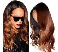 Hxxcoup Human Hair Wig Body Wave Brown Parrucca Donna Capelli Veri Umani 5X5 Lace Front Real Hair 1B430 100% Unprocessed Brazilian Virgin Hair Glueless Wear and Go for Woman 24 Inch