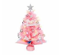 HXYhydrypd Mini Albero di Natale Rosa a LED, Albero Natale Finto da 45/60 Cm, Alberi di Natale da Tavolo per Decorazioni per Feste in Casa e Inverno(60cm/23.6in)