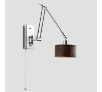 HXYSXHJUO Applique da Parete con Braccio Girevole e Regolabile, Paralume in Legno Lungo 20,8 Pollici, Lampada da Parete in Stile Industriale Vintage per Camera da Letto, Soggiorno e Sala da