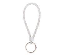 Hxyxbnhno Bling Strass Telefono Cordino Da Polso Cordino Portachiavi Cristallo Auto Portachiavi Accessori Anti-Perso Corda, bianco, taglia unica