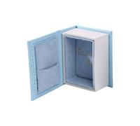 Hxyxbnhno Portagioie vintage a forma di libro, portatile, per anelli, pendenti e orecchini a perno, con chiusura