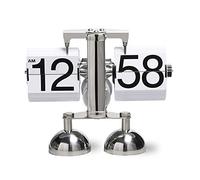 HXZB Auto Flip Clock Dоwn, Pile Retro Digital Desk Clock Mensola Wіth Manovrato Mediante Ingranaggi Interno, Bianco