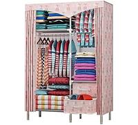HXZJUIKL Armadio aperto in tessuto singolo, armadio portatile con 2 ante per camera da letto, armadio in tessuto Oxford massiccio, 170 x 110 x 45 cm