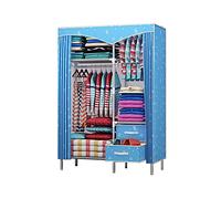 HXZJUIKL Armadio aperto in tessuto singolo, armadio portatile con 2 ante per camera da letto, armadio in tessuto Oxford massiccio, 170 x 110 x 45 cm