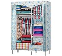 HXZJUIKL Armadio aperto in tessuto singolo, armadio portatile con 2 ante per camera da letto, armadio in tessuto Oxford massiccio, 170 x 110 x 45 cm
