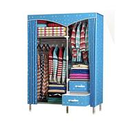 HXZJUIKL Armadio aperto in tessuto singolo, armadio portatile con 2 ante per camera da letto, armadio in tessuto Oxford massiccio, 170 x 110 x 45 cm