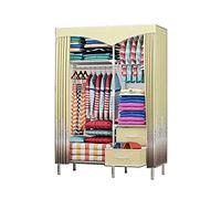 HXZJUIKL Armadio aperto in tessuto singolo, armadio portatile con 2 ante per camera da letto, armadio in tessuto Oxford massiccio, 170 x 110 x 45 cm