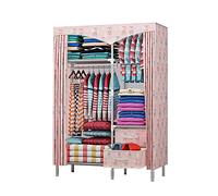 HXZJUIKL Armadio aperto in tessuto singolo, armadio portatile con 2 ante per camera da letto, armadio in tessuto Oxford massiccio, 170 x 110 x 45 cm