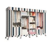 HXZJUIKL Armadio, armadio portatile in tela con asta appendiabiti, soggiorno, A-200 x 45 x 170 cm