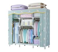 HXZJUIKL Armadio in tela, armadio portatile, organizer per vestiti con asta appendiabiti, mensole, rivestimento in tessuto, B-82 x 45 x 170 cm