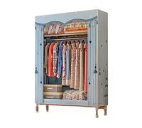 HXZJUIKL Armadio in tela portatile, organizer per armadio, per camera da letto, soggiorno, armadio con asta appendiabiti, mensole, tasche laterali