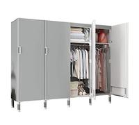 HXZJUIKL Armadio, mensole portatili in tela per armadio, armadio in tessuto con asta appendiabiti, scaffali, organizer per armadio, D-165 x 50 x 172 cm