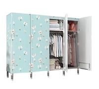 HXZJUIKL Armadio, mensole portatili in tela per armadio, armadio in tessuto con asta appendiabiti, scaffali, organizer per armadio, D-165 x 50 x 172 cm