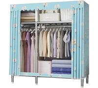 HXZJUIKL Armadio, mensole portatili in tela per armadio, organizer in tessuto con asta appendiabiti, mensole, C-130 x 45 x 170 cm
