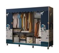HXZJUIKL Armadio pieghevole portatile con copertura, asta appendiabiti pop-up, appendiabiti e mensole per riporre vestiti, armadio in tela per camera da letto
