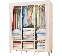 HXZJUIKL Armadio portatile in tessuto, armadio ad angolo in metallo, armadio creativo portatile in tessuto, semplice armadio aperto per la casa, 126 x 170 x 45 cm