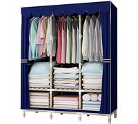 HXZJUIKL Armadio portatile in tessuto, armadio ad angolo in metallo, armadio creativo portatile in tessuto, armadio semplice per la casa, armadio aperto, D, 126 x 170 x 45 cm