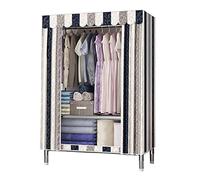HXZJUIKL Armadio, scaffale portatile con asta appendiabiti, pieghevole, per soggiorno, B-86 x 45 x 170 cm